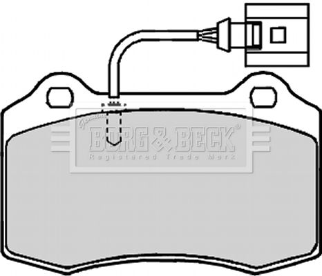 BORG & BECK Bremžu uzliku kompl., Disku bremzes BBP2133